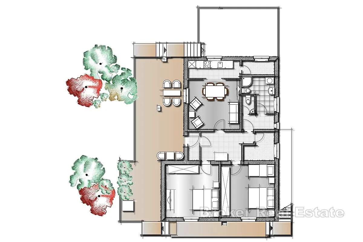 samostojeća kuća s bazenom i pogledom na more - slika 11