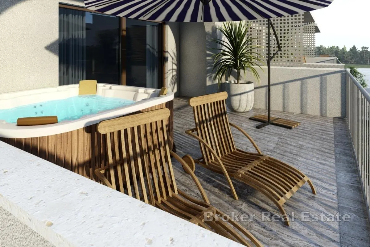 Apartman u novogradnji na Čiovu s pogledom na more - Žedno, Trogir