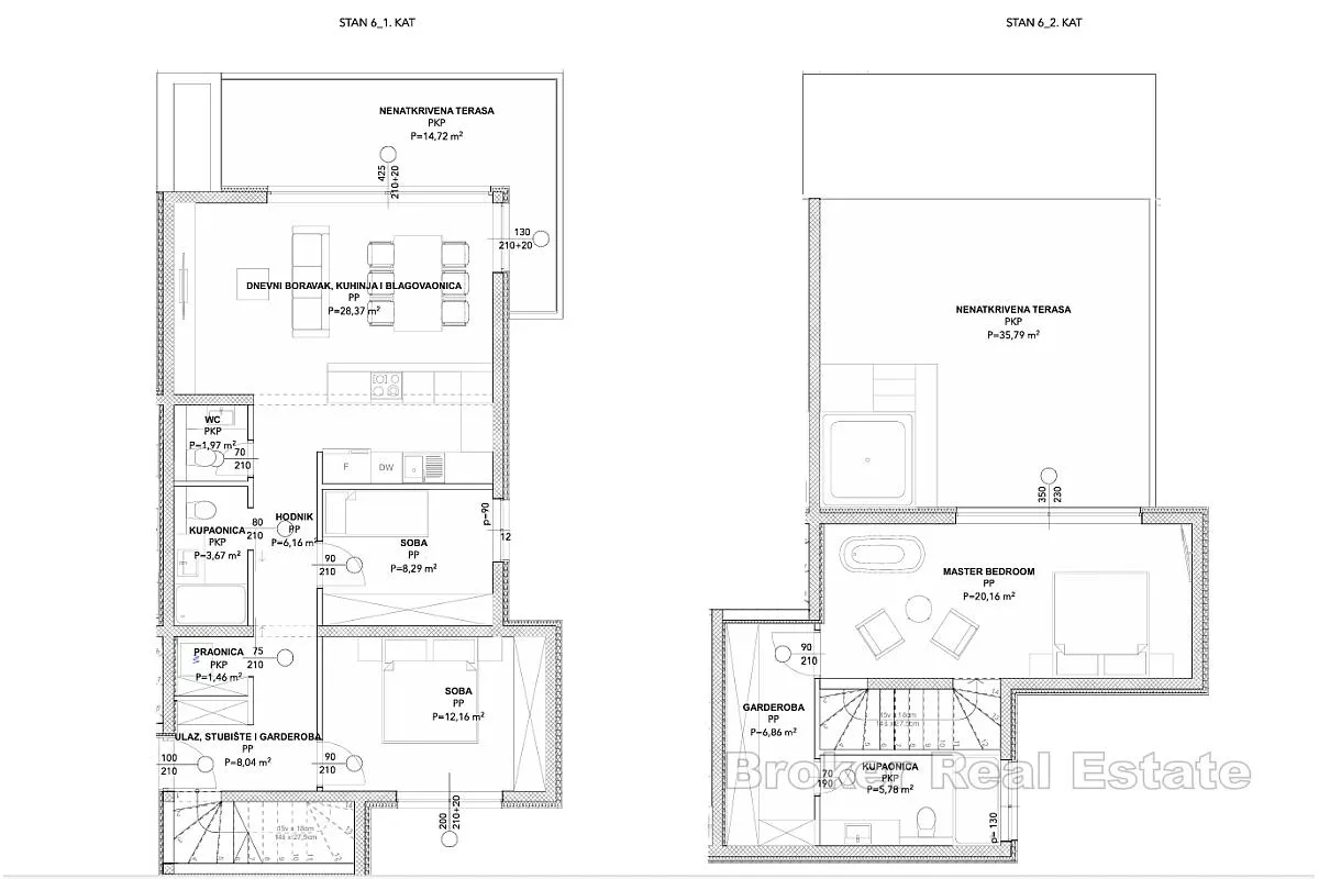 luksuzan dvoetažan penthouse stan blizu mora - slika 5