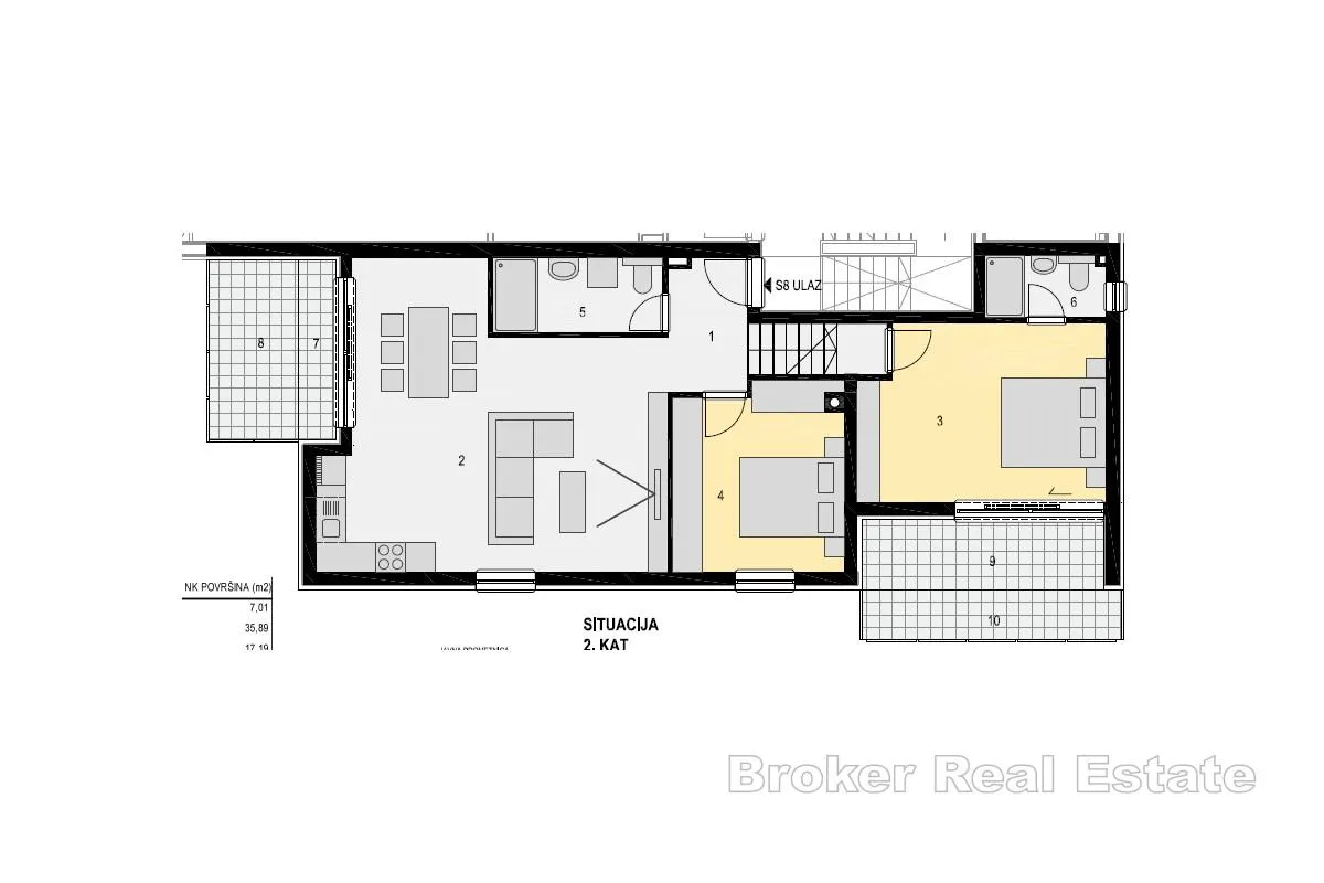 dvosobni apartman u prvom redu do mora - slika 8