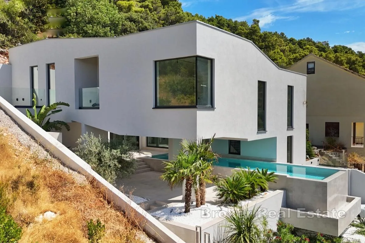 Moderna dizajnerska vila s bazenom i pogledom na more - Korčula