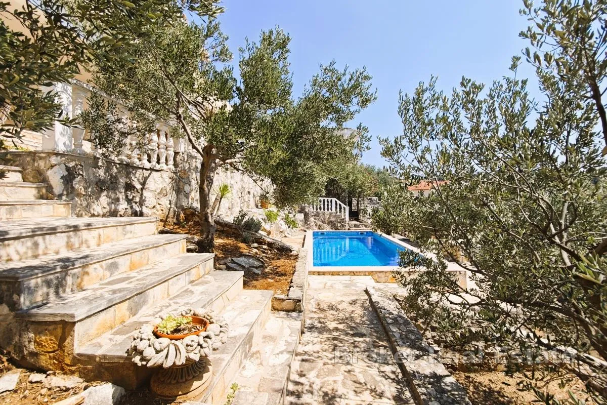 vila s bazenom i maslinikom, 70 m od mora - slika 21