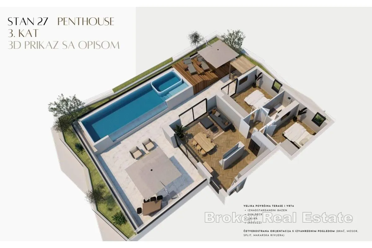 luksuzni penthouse s panoramskim pogledom na more i otoke - slika 14