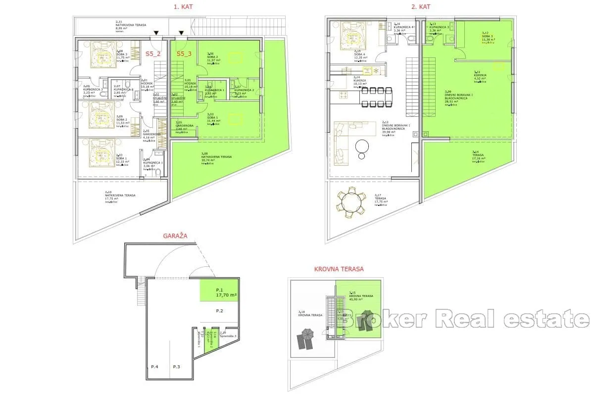 troetažni apartman prvi red do mora - slika 11