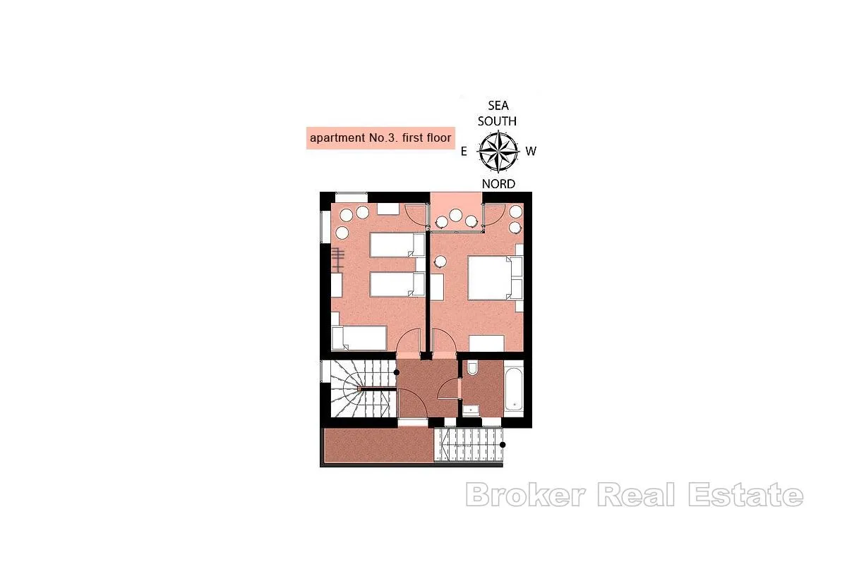 atraktivni apartman na tri etaže s pogledom na more - slika 14