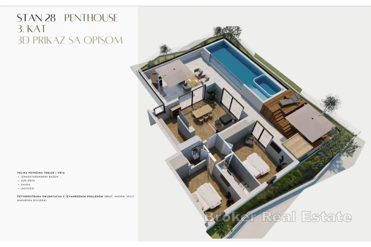 ekskluzivni luksuzni penthouse s panoramskim pogledom na more i otoke - slika 12