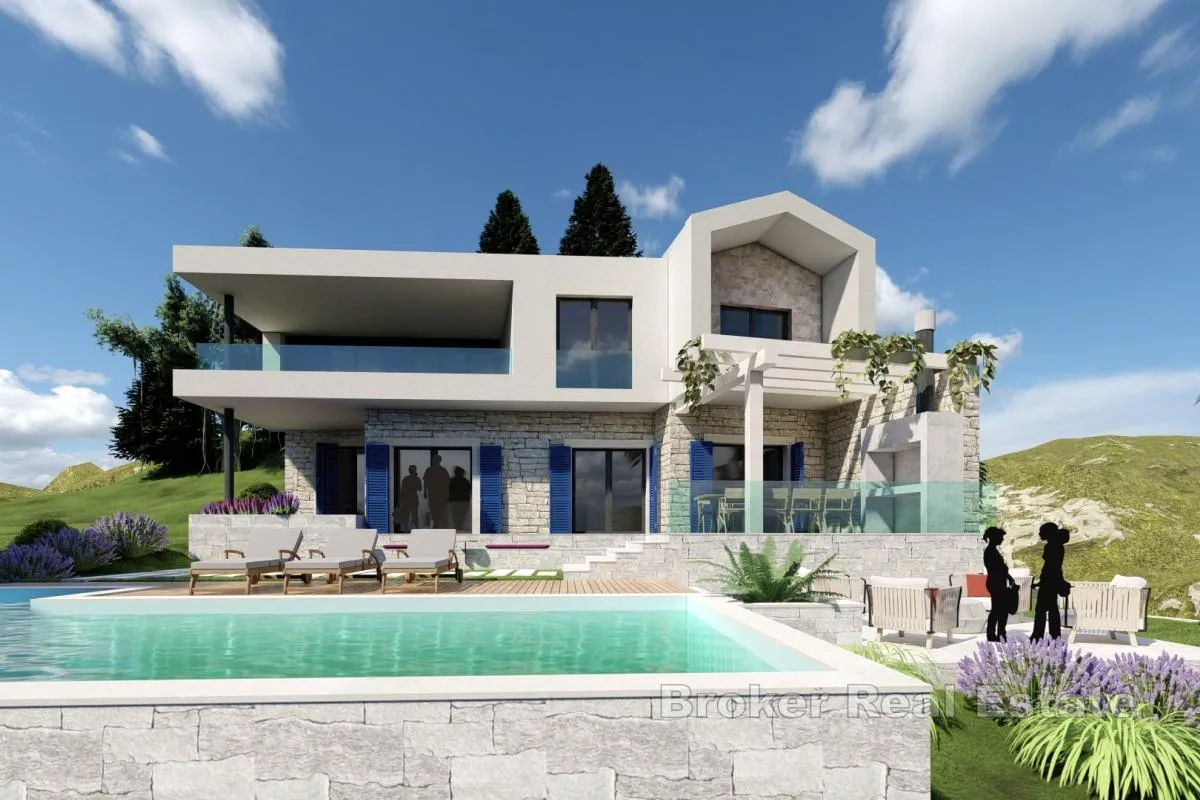 atraktivno zemljište s projektom za mediteransku vilu u blizini mora - slika 2