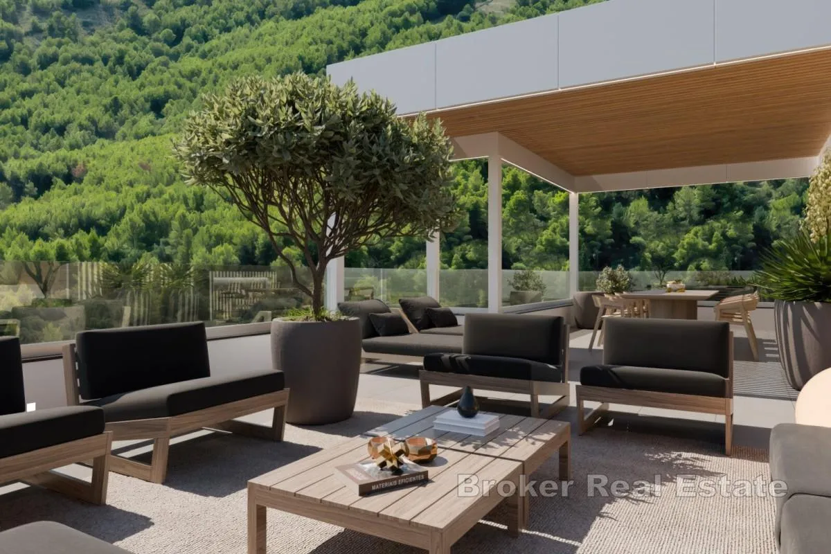 Luksuzan trosoban penthouse stan s pogledom na more - Žedno, Trogir