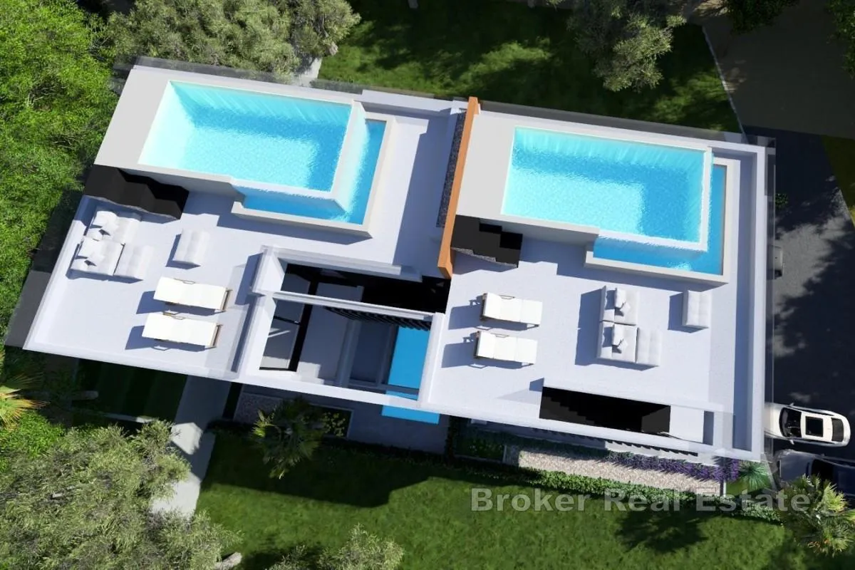 Luksuzni penthouse s krovnom terasom i infinity bazenom - Posedarje
