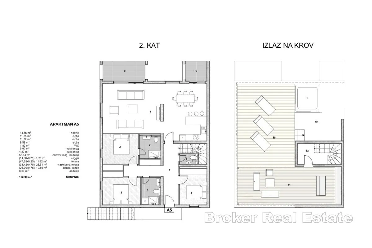 luksuzan trosoban penthouse stan s pogledom na more - slika 20