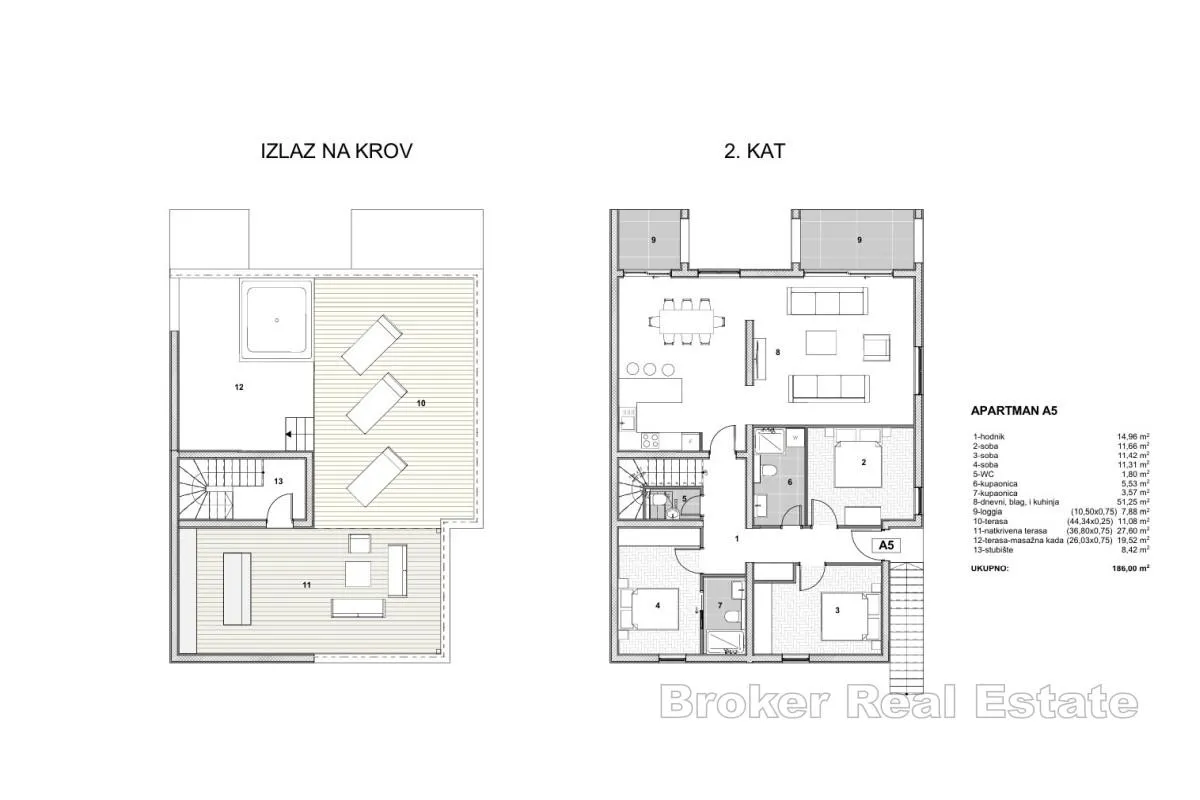 luksuzan trosoban penthouse stan s pogledom na more - slika 20