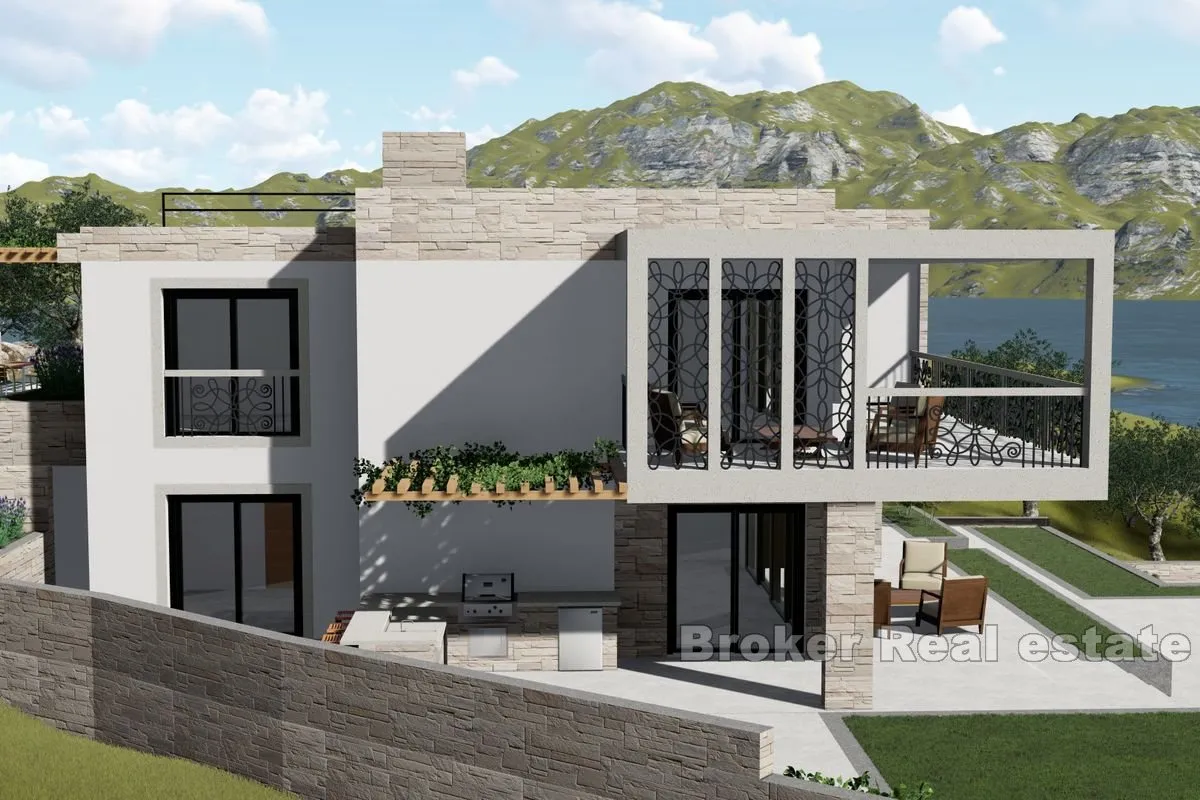 građevinsko zemljište s projektom u prvom redu do mora - slika 6