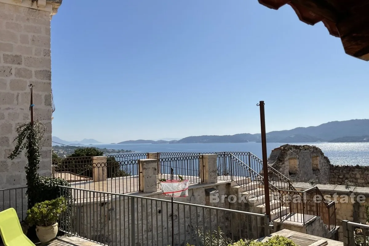 dvojna kamena kuća s panoramskim pogledom na more - slika 3