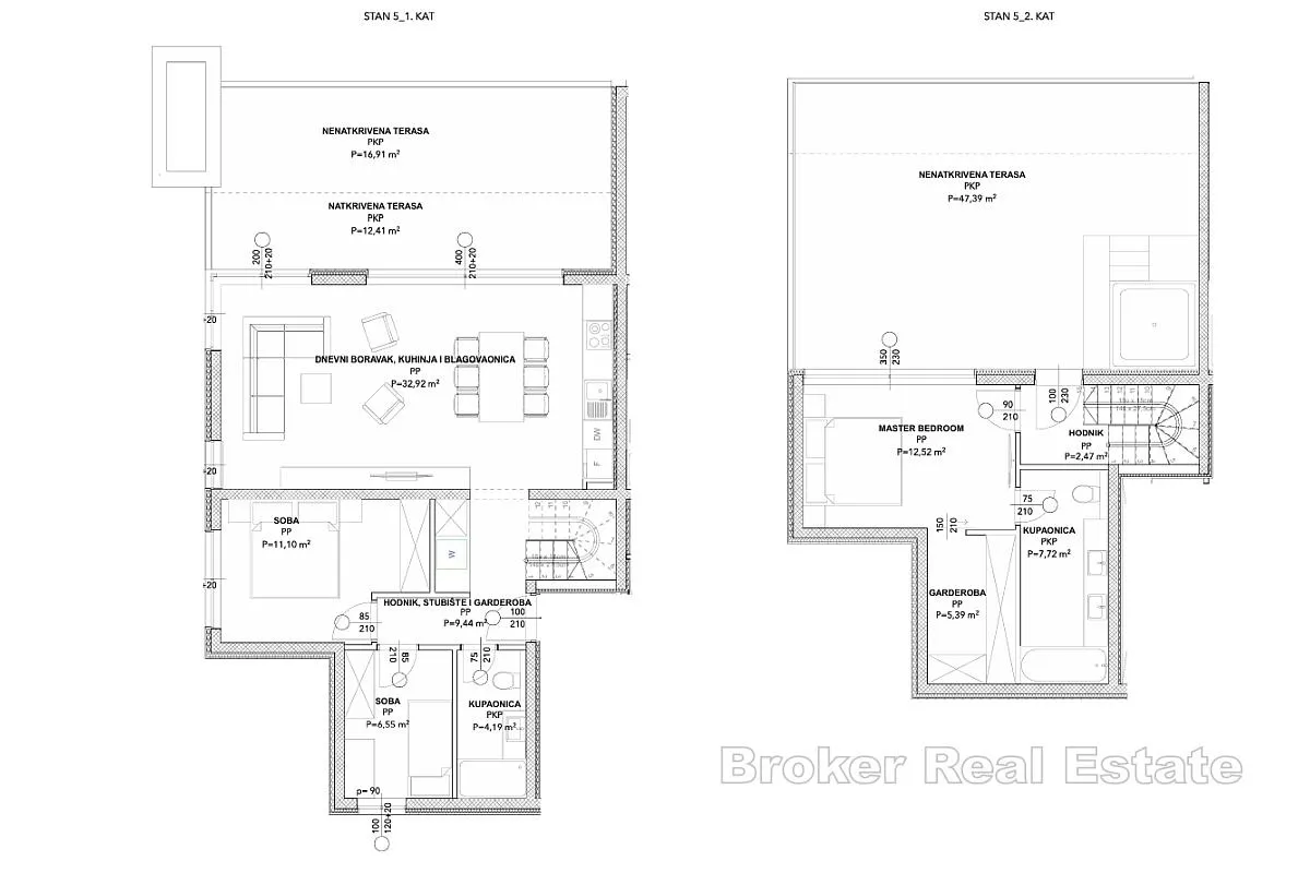 dvoetažan penthouse stan s otvorenim pogledom na more - slika 5