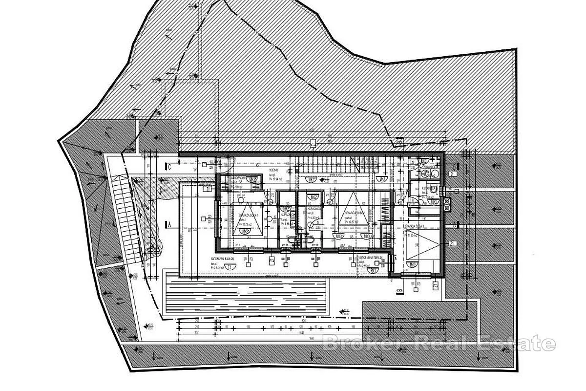 građevinsko zemljište s projektom i panoramskim pogledom na more - slika 7