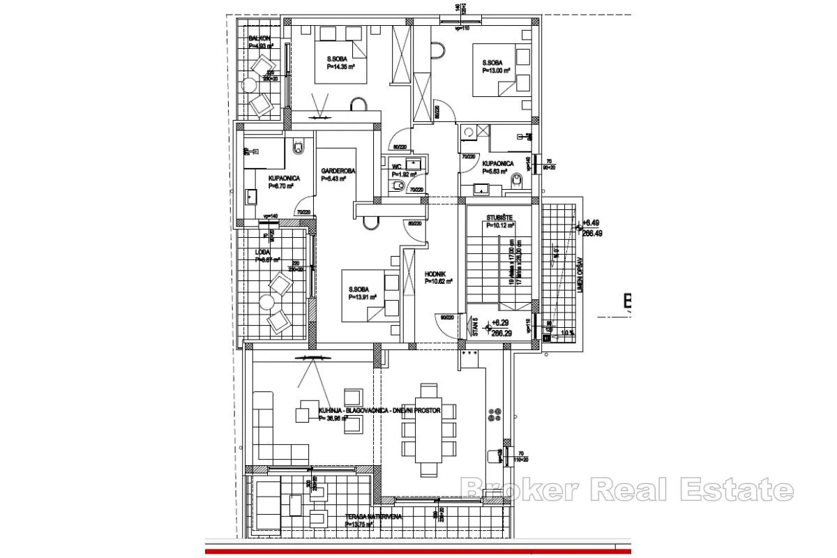 trosobni penthouse s jacuzzijem - slika 14