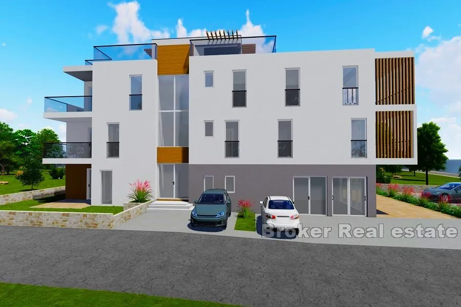 novoizgrađeni apartmani prvi red do mora - slika 2