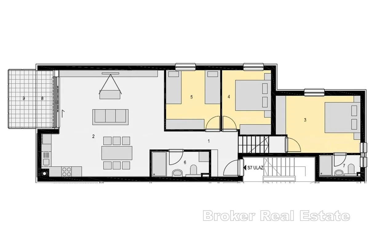 trosobni penthouse s pogledom na more - slika 8