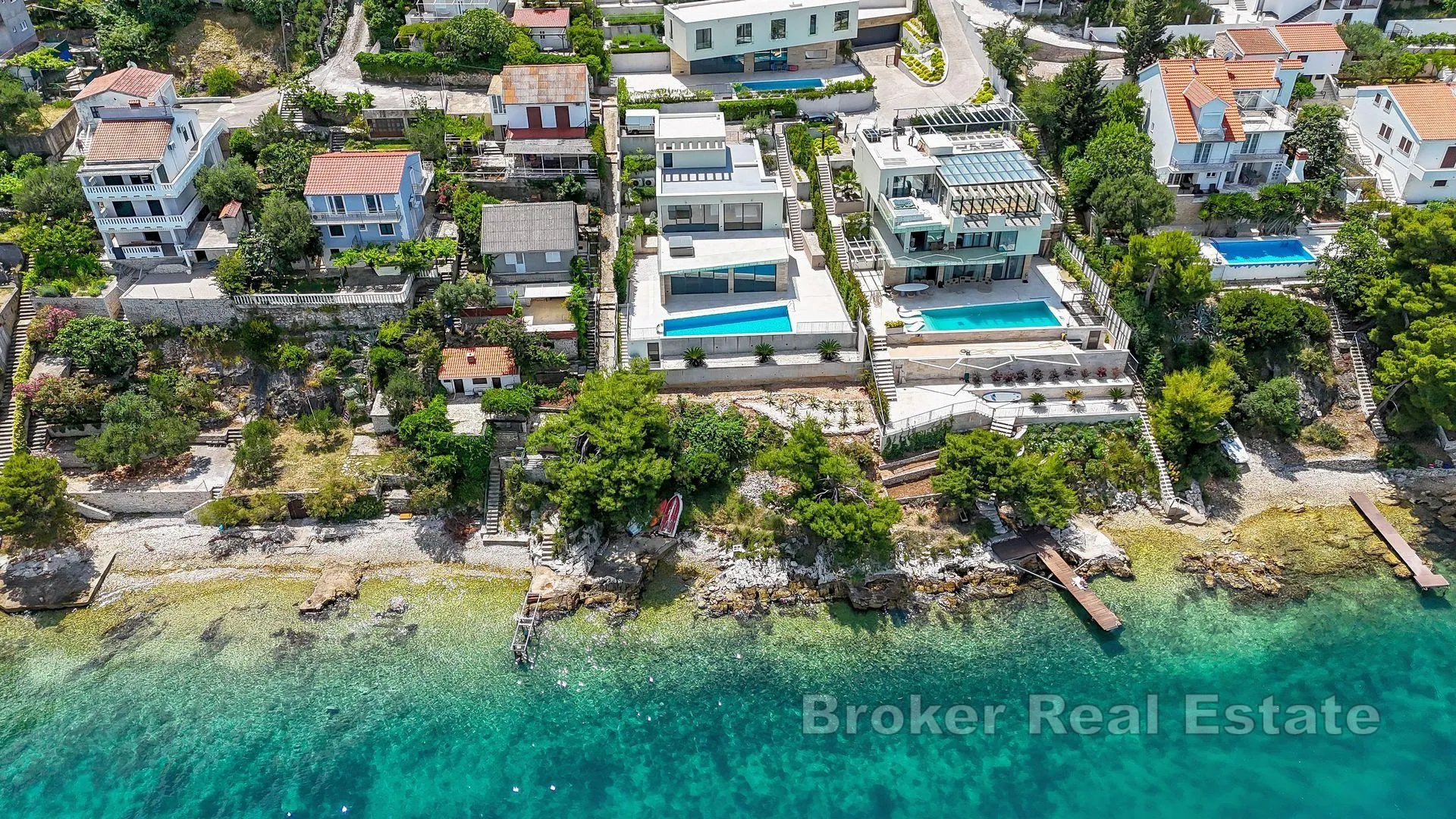 Novoizgrađena vila uz more s bazenom - Žedno, Trogir