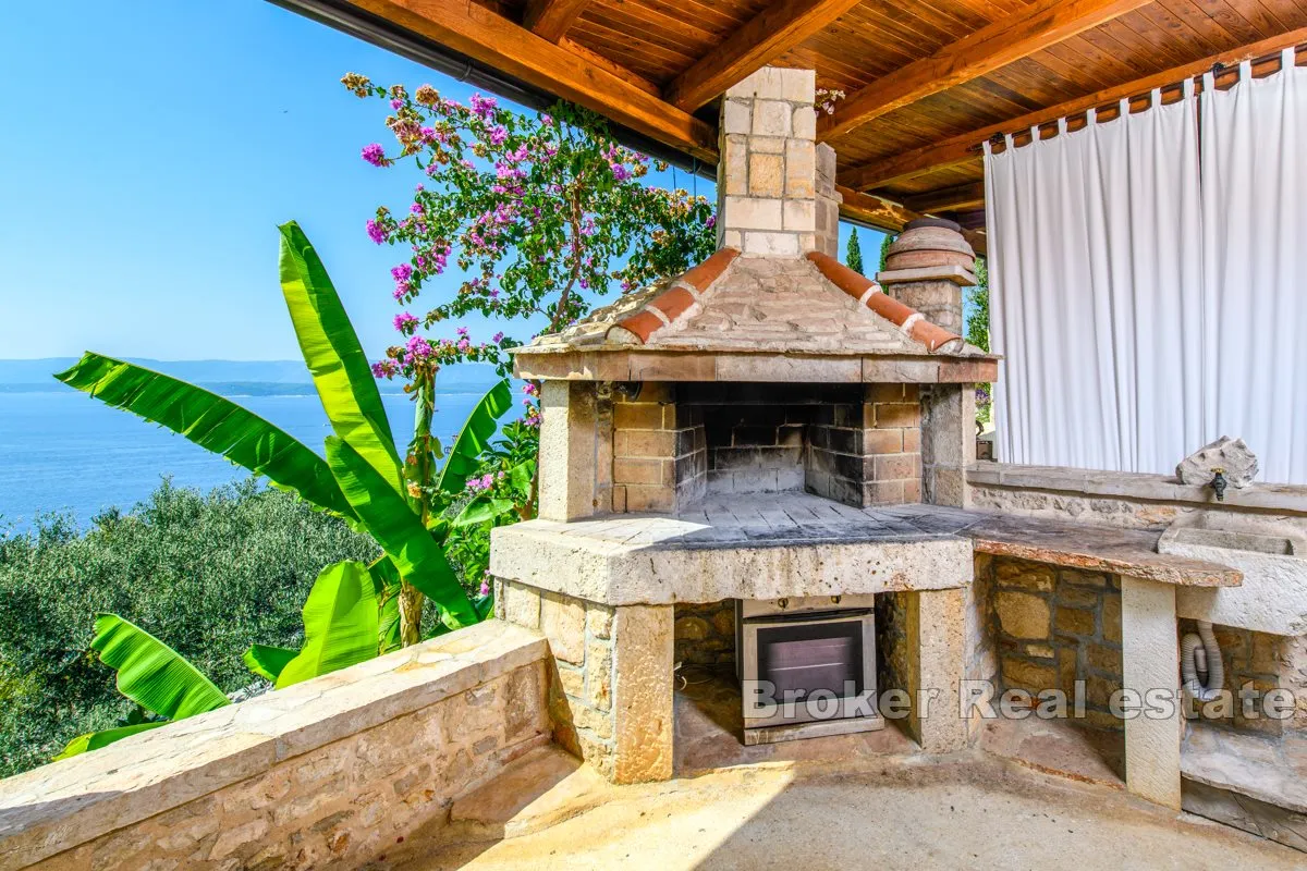 jedinstvena kamena vila na prestižnoj lokaciji s panoramskim pogledom na more - slika 11
