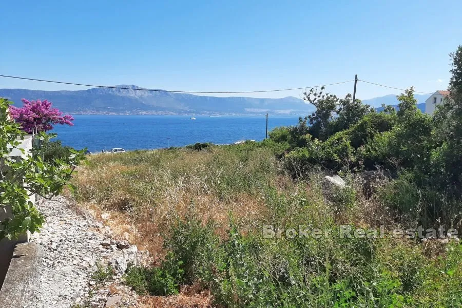 Prostrano građevno zemljište u drugom redu uz more - Žedno, Trogir