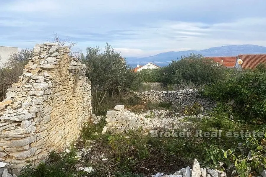 Zemljište sa građevinskom dozvolom - Brač, Brač