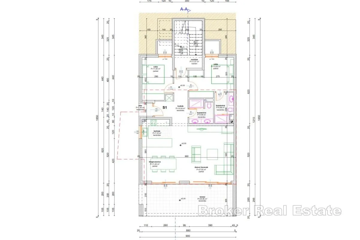 nedovršena apartmanska kuća u prvom redu uz more - slika 7