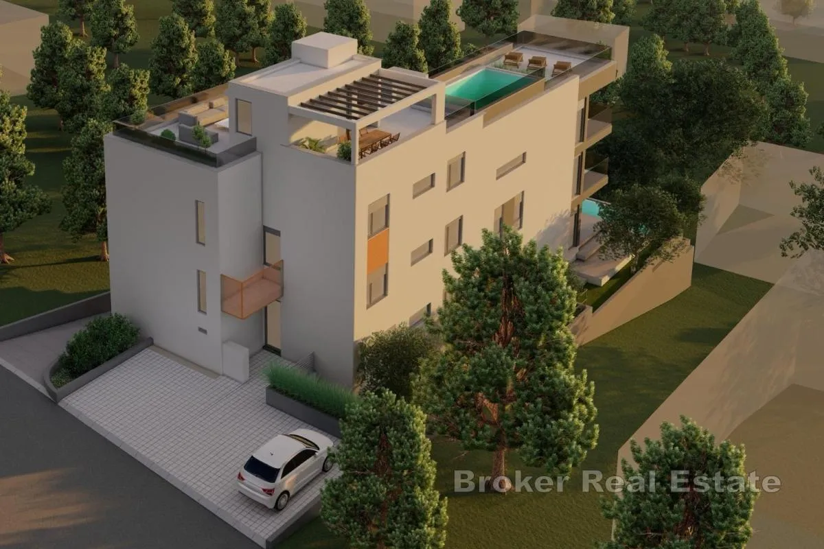 luksuzni penthouse s bazenom na krovnoj terasi - slika 12