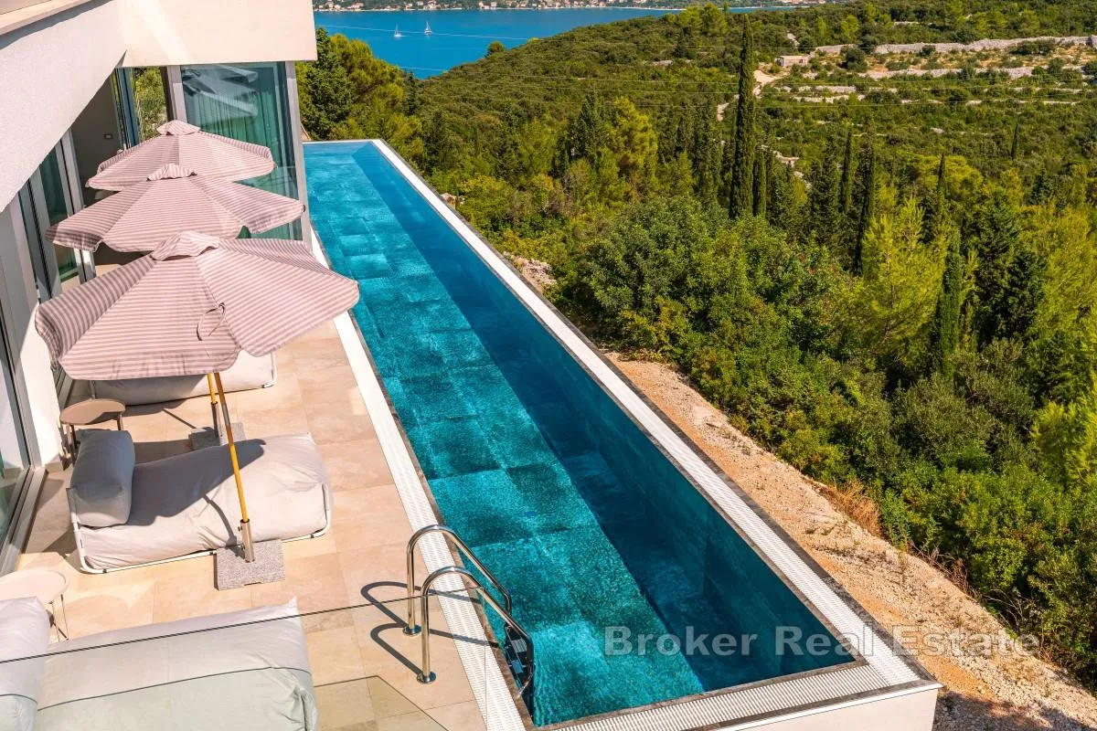 Suvremena vila s infinity bazenom i otvorenim pogledom - Korčula