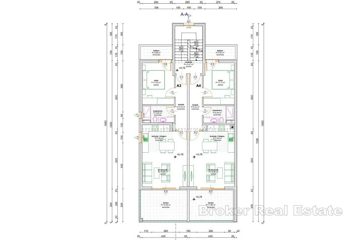 nedovršena apartmanska kuća u prvom redu uz more - slika 8