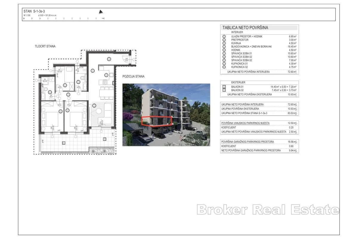 moderni trosobni apartmani s pogledom na more - slika 6