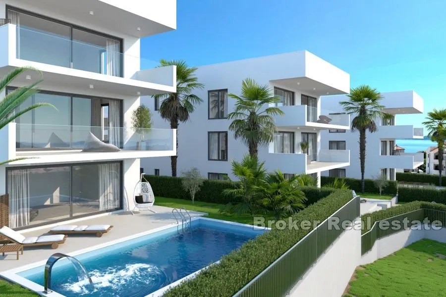 Stanovi s bazenom u novogradnji - Žedno, Trogir