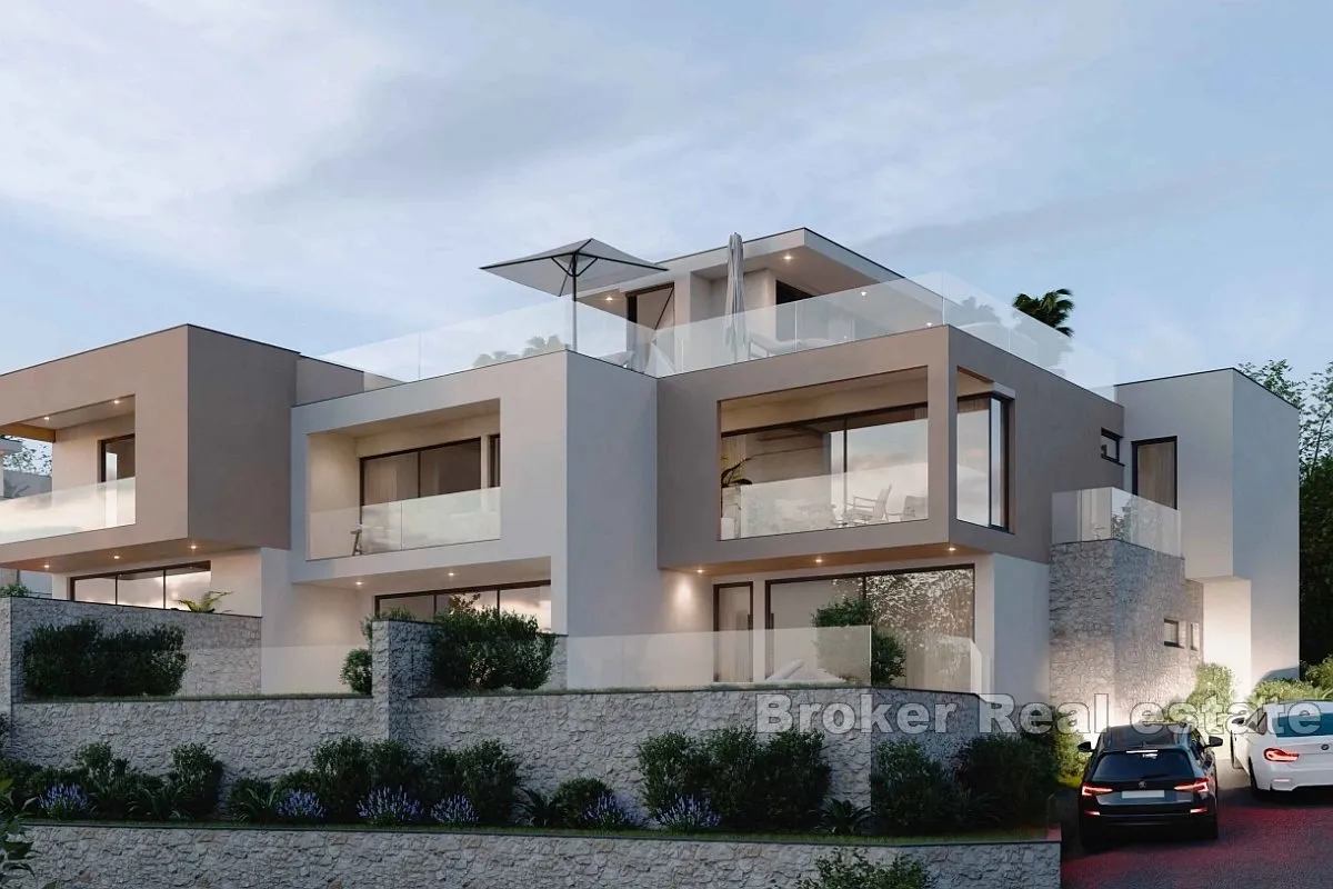 Novosagrađena kuća u nizu s otvorenim pogledom na more - Vodice