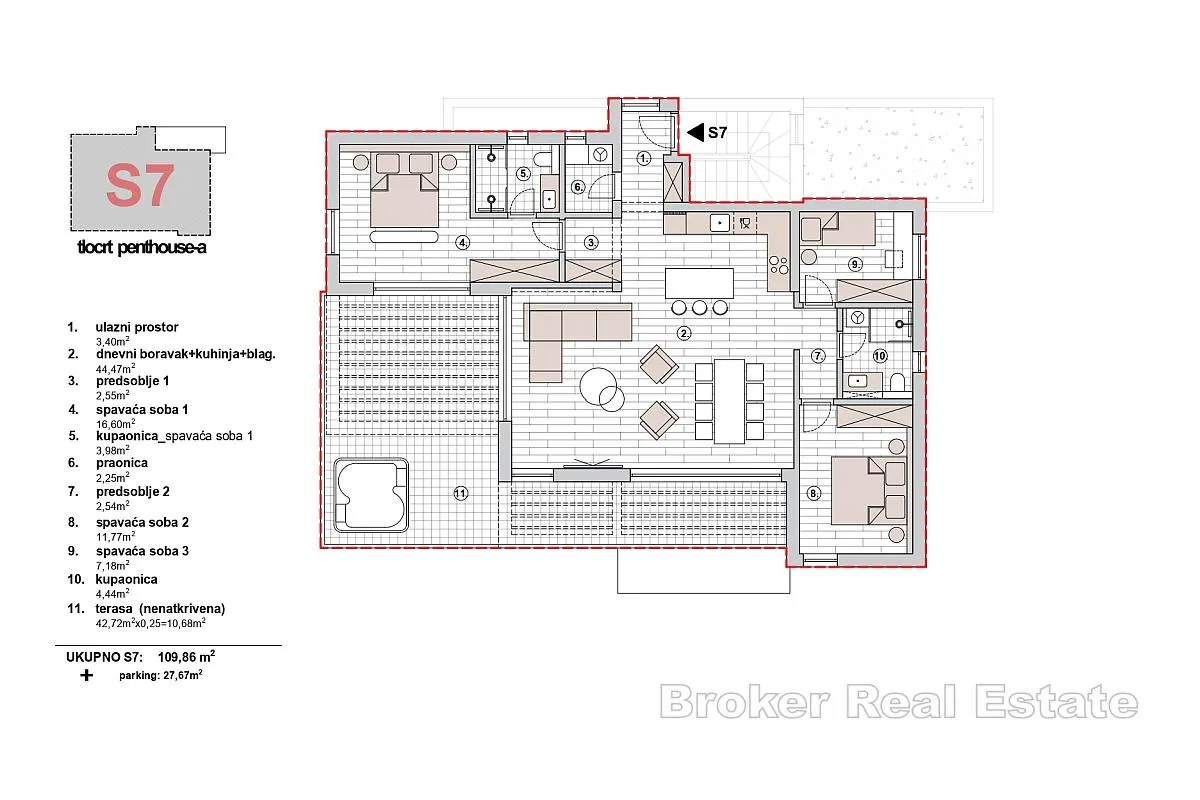 luksuzni penthouse s panoramskim pogledom na more unutar novogradnje - slika 13