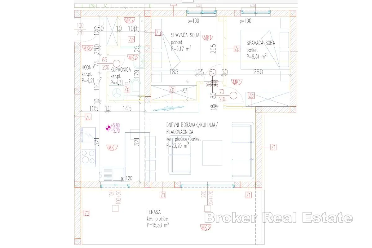 dvosoban penthouse stan s krovnom terasom i pogledom na more - slika 8