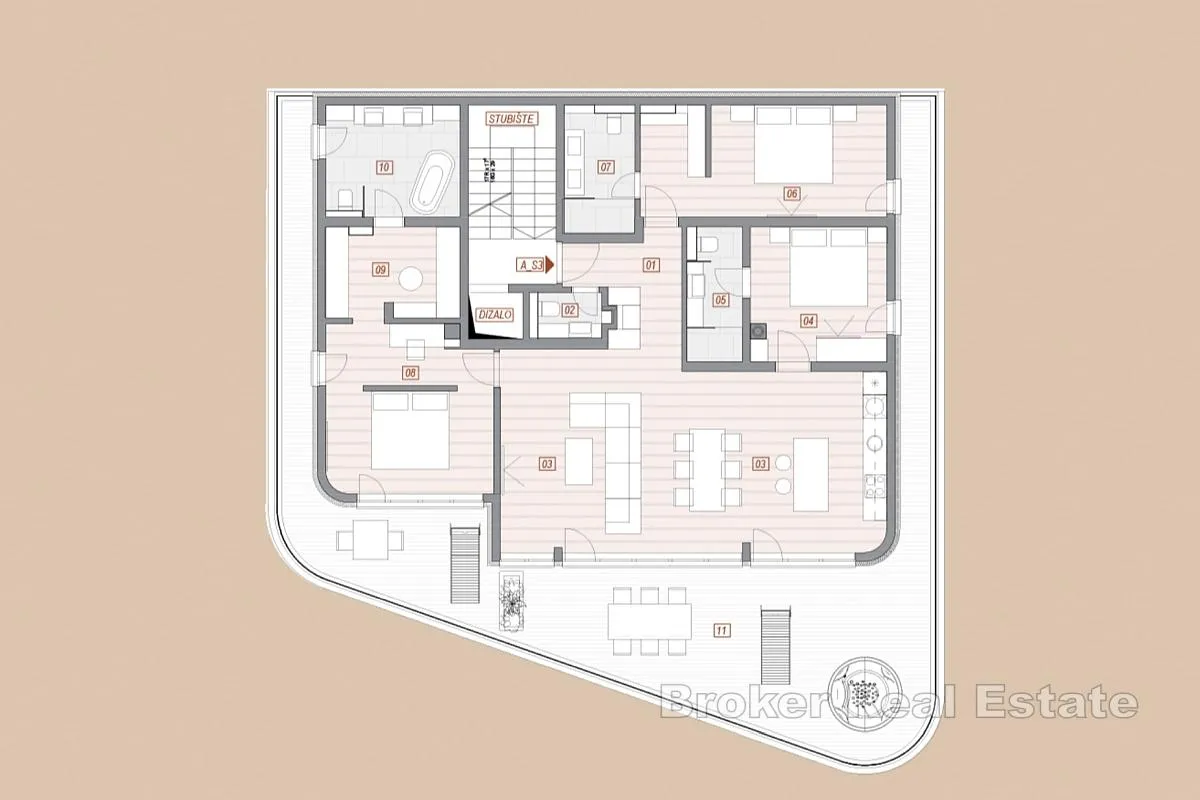 luksuzni penthouse s jacuzzijem i prostranom terasom - slika 7