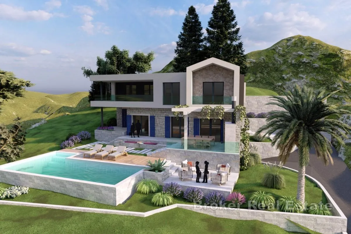 Atraktivno zemljište s projektom za mediteransku vilu u blizini mora - Pelješac, Pelješac