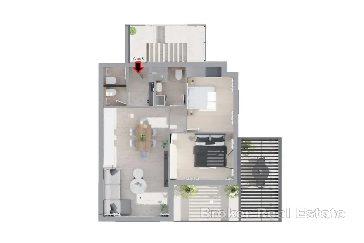 penthouse stan u novogradnji s krovnom terasom - slika 12