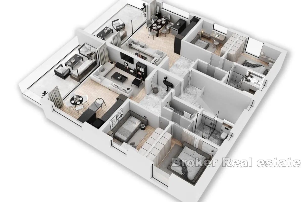 moderni apartmani u novogradnji s bazenom i pogledom na more - slika 8