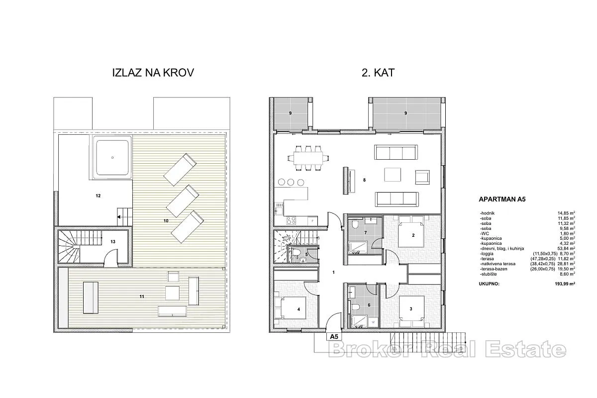 luksuzan trosoban penthouse stan s pogledom na more - slika 20