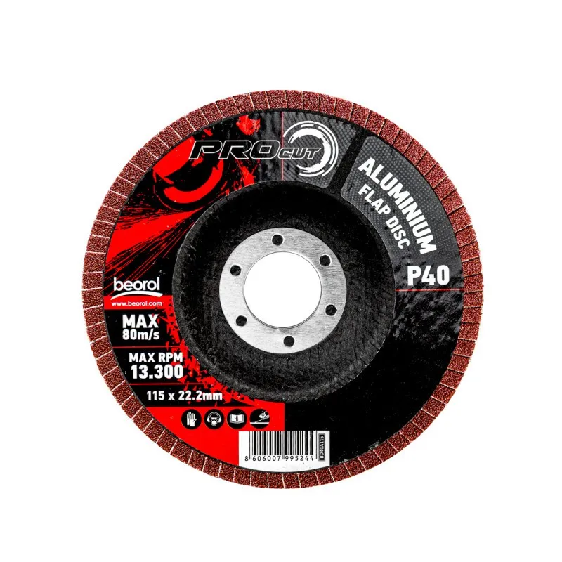 brusni disk aluminij, granulacija 40, ø115mm - slika 1