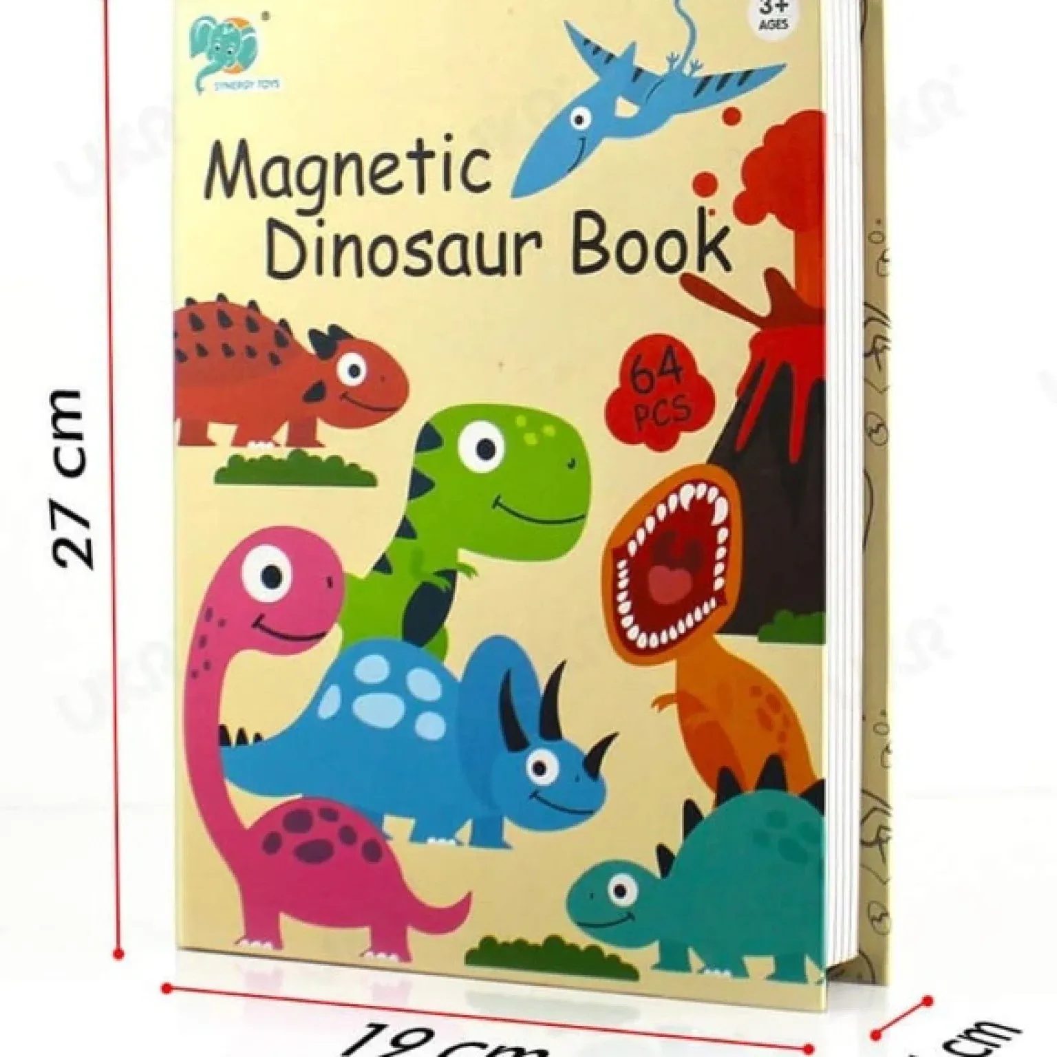 montessori magnetna slagalica – knjiga s dinosaurima - slika 2