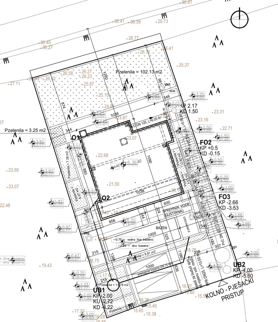 hrvatska, zadar, posedarje, građevinsko zemljište s odobrenim projektom i bazenom, 544 m² - slika 4