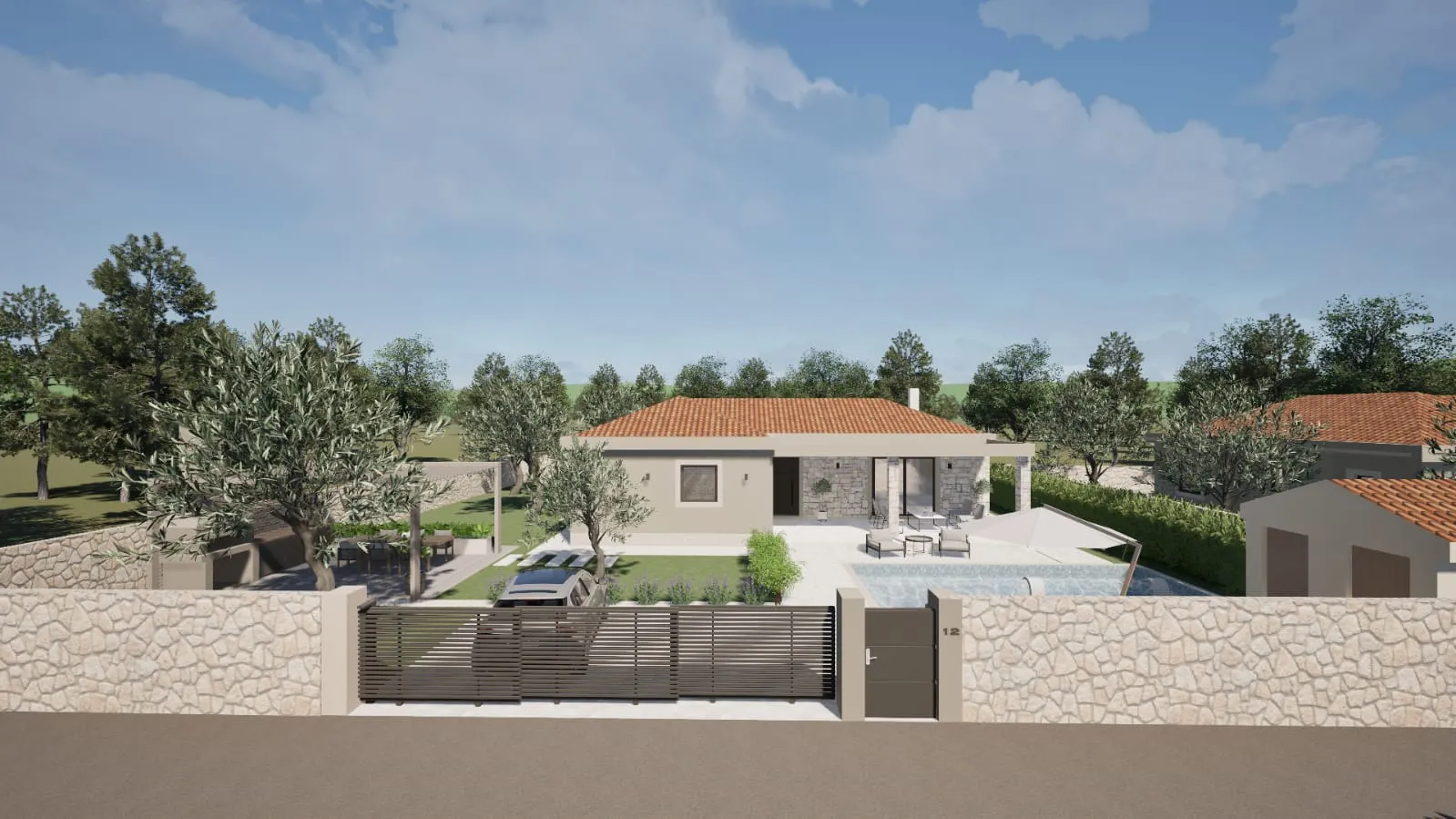 hrvatska, zadar, turanj – građevinsko zemljište, privatni kompleks bungalova s bazenom, do 618 m² - slika 6