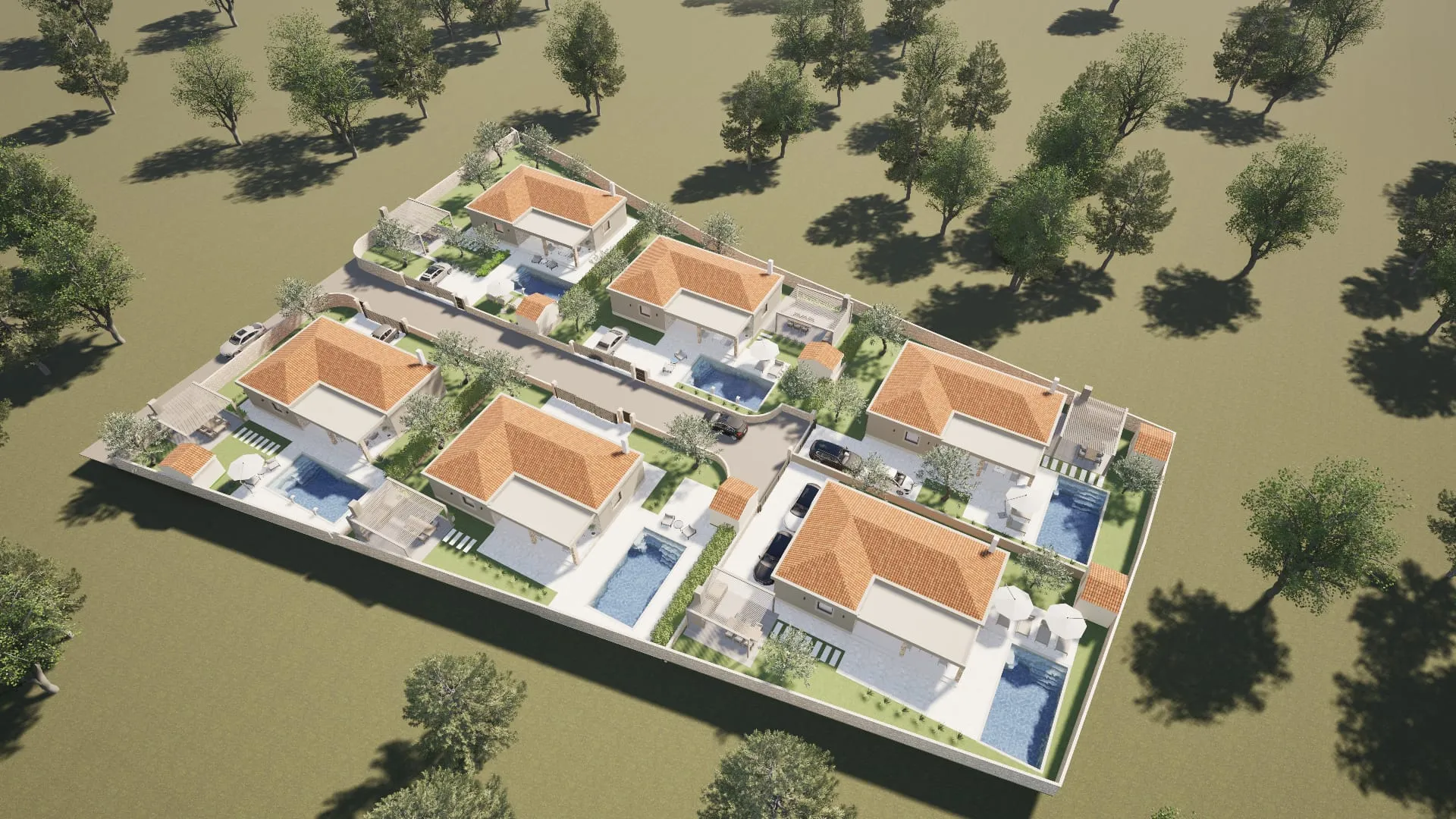 hrvatska, zadar, turanj – građevinsko zemljište, privatni kompleks bungalova s bazenom, do 618 m² - slika 26