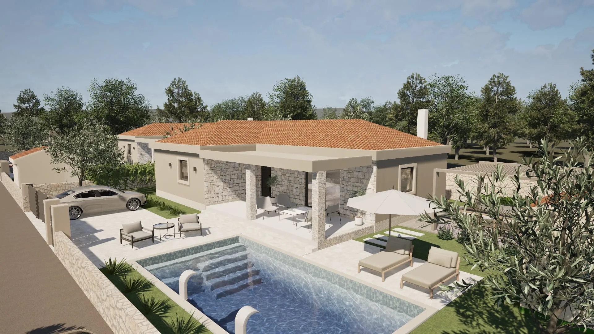 hrvatska, zadar, turanj – građevinsko zemljište, privatni kompleks bungalova s bazenom, do 618 m² - slika 20