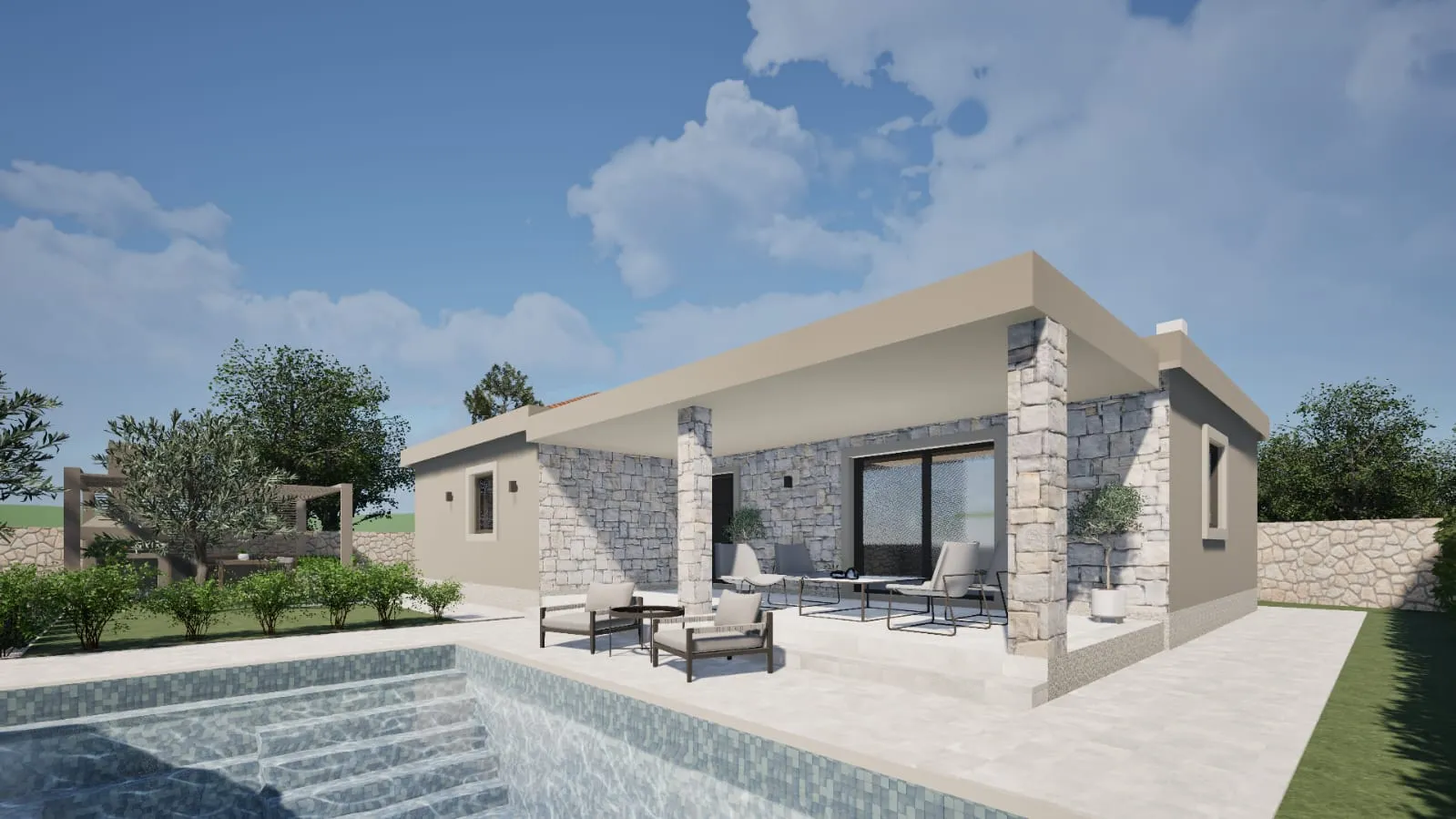 hrvatska, zadar, turanj – građevinsko zemljište, privatni kompleks bungalova s bazenom, do 618 m² - slika 9