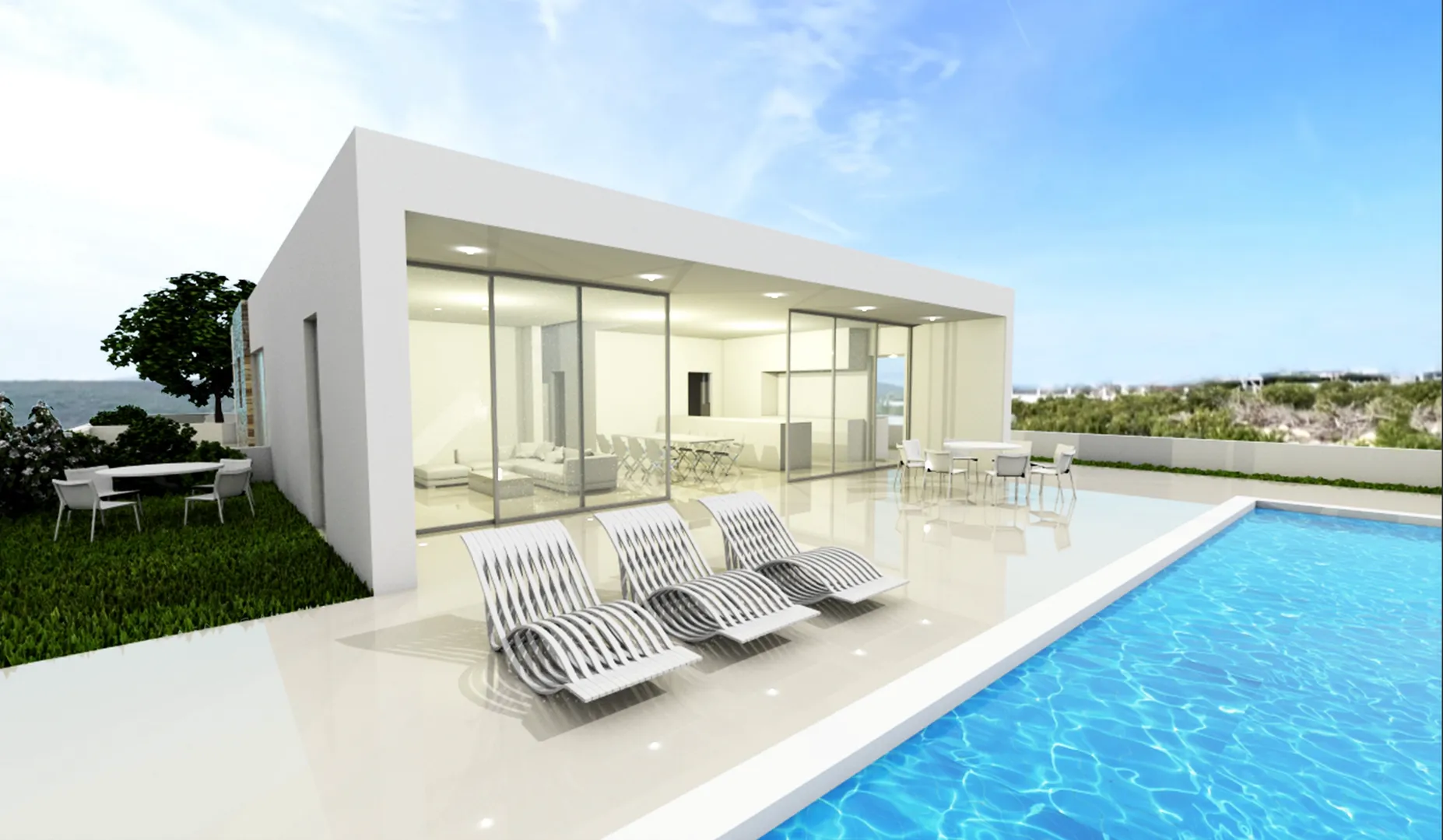 hrvatska, zadar, sukošan - građevinsko zemljište s projektom u debeljaku, 617 m², kuća s bazenom - slika 2