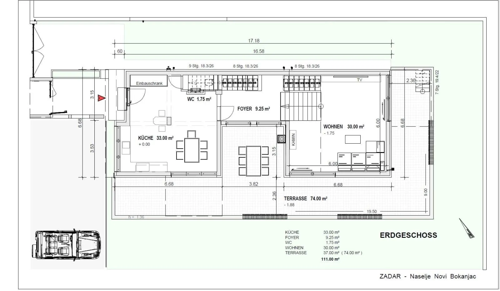 hrvatska, zadar, novi bokanjac – moderna obiteljska kuća, 175 m² stambene površine na zemljištu od 450 m² - slika 37