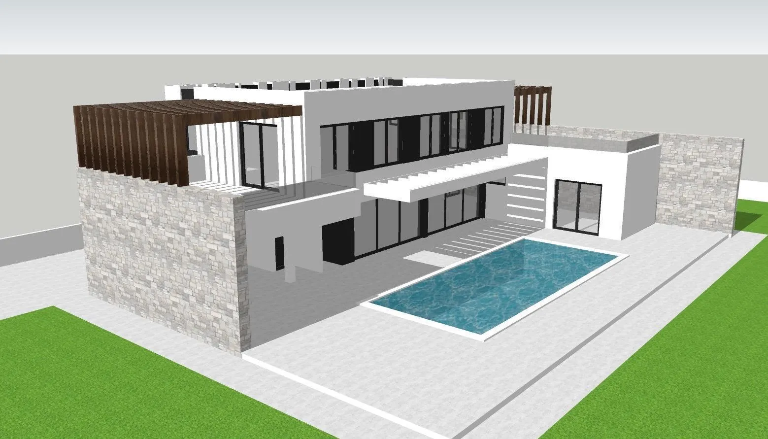 Hrvatska, Zadar, Privlaka – zemljište s projektom moderne vile i bazenom, 939 m² parcela, 256 m² stambene površine